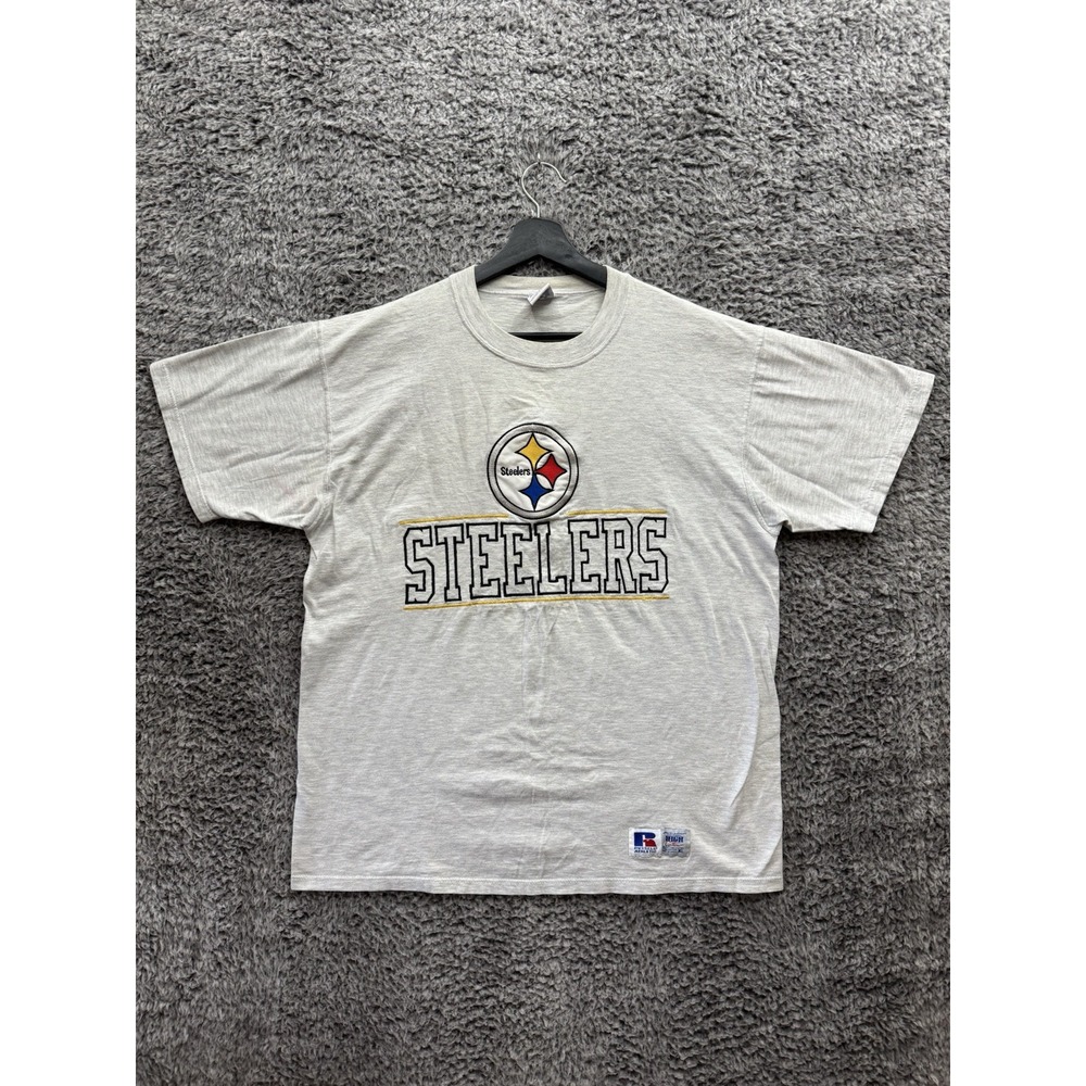 Vintage Pittsburgh Steelers 90s Shirt Embroidered Short Tshirt XL MADE IN USA